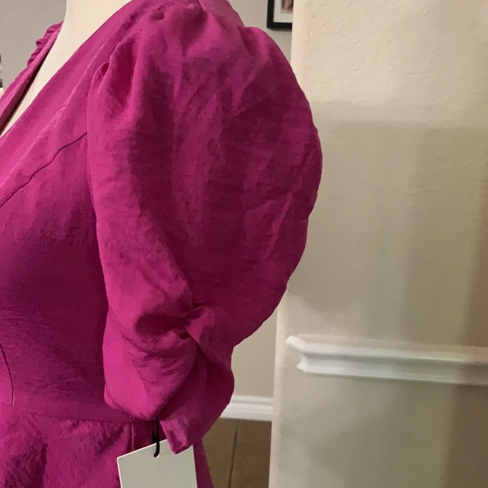 Dee Elly purple peplum top Size S - Picture 7 of 16